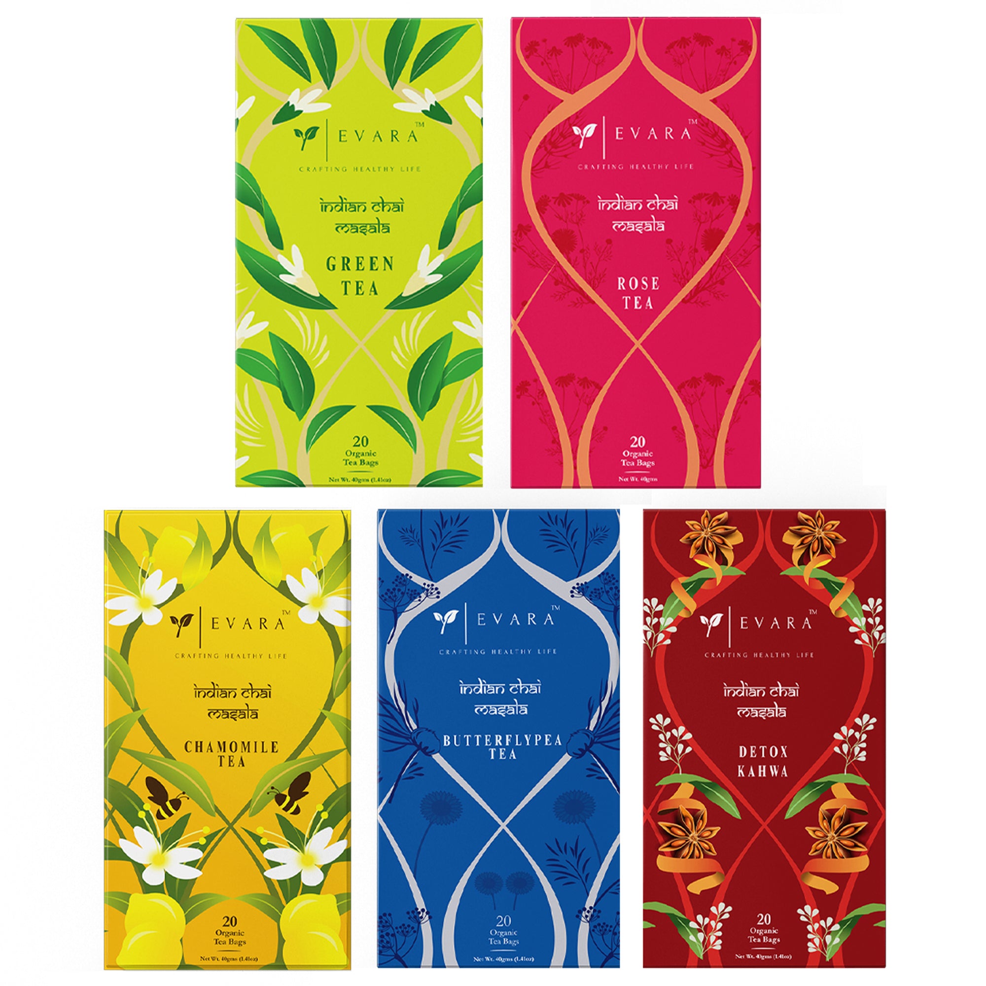 EVARA ORGANIC TEA  EVARA( PACK OF 5)